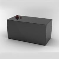 Venetian Mirrored Coffee Table Med Smoked Glass